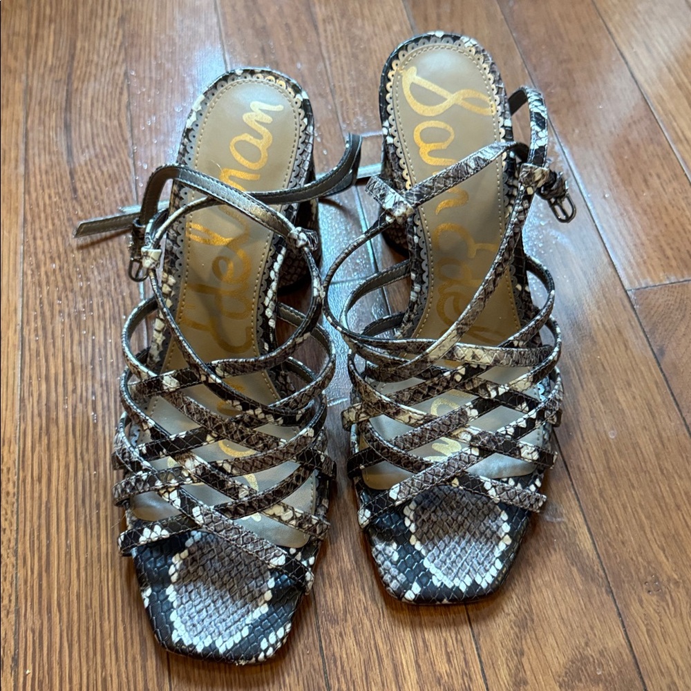 Snakeskin Strappy Sandals